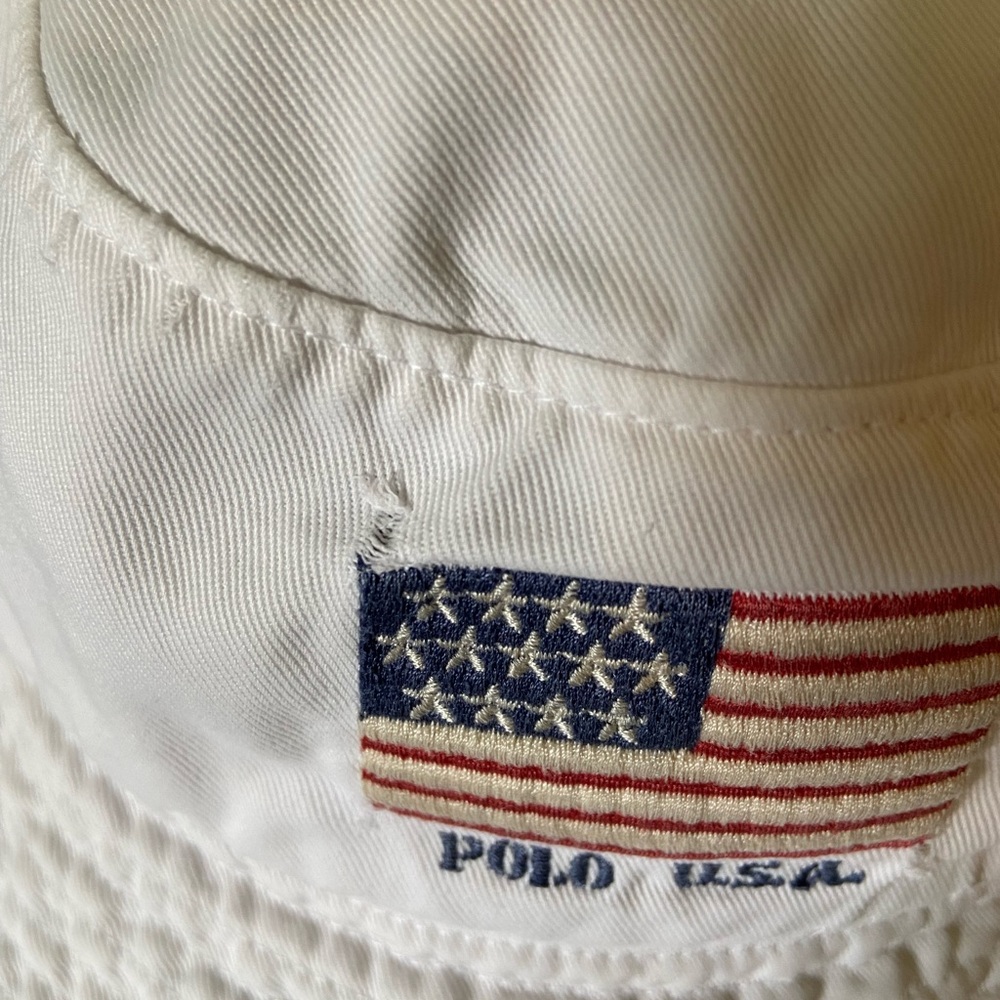 Polo by Ralph Lauren Red and White Hat with American Flag - Picture 5 of 10